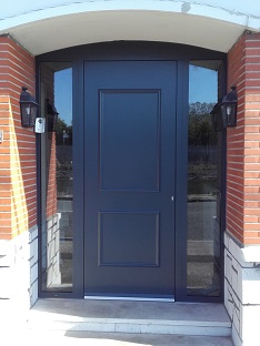 porte entrée bleu 